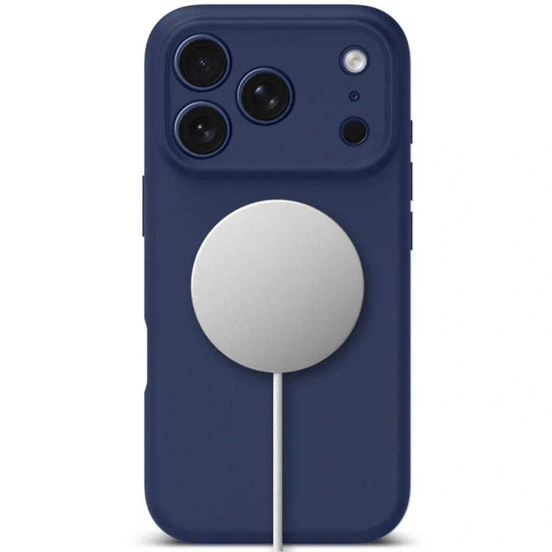Tech-Protect Silikoninen MagSafe-kuori Apple iPhone 17 Pro Max -puhelimelle, Deep Blue