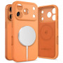 Tech-Protect Silikoni MagSafe -kuori Apple iPhone 17 Pro Max -puhelimelle, Cosmic Orange
