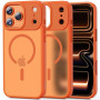 Tech-Protect Magmat MagSafe -suojakotelo Apple iPhone 17 Pro -puhelimelle, matta cosmic orange