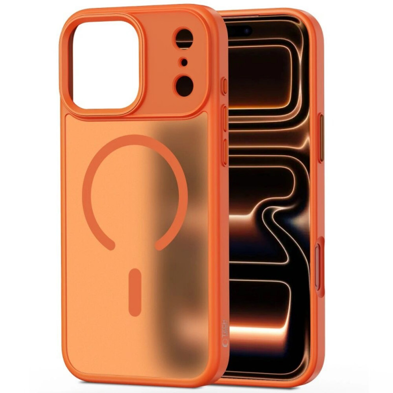 Tech-Protect Magmat MagSafe -suojakotelo Apple iPhone 17 Pro -puhelimelle, matta cosmic orange