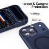 Tech-Protect Magmat MagSafe -suojakotelo Apple iPhone 17 Pro -puhelimelle, matta Deep Blue
