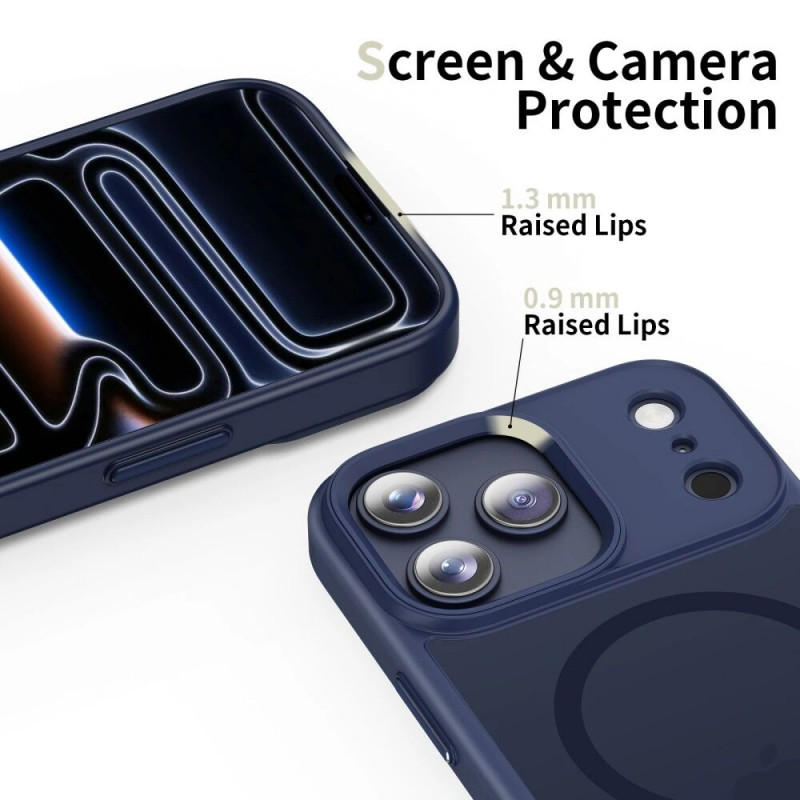 Tech-Protect Magmat MagSafe -suojakotelo Apple iPhone 17 Pro -puhelimelle, matta Deep Blue