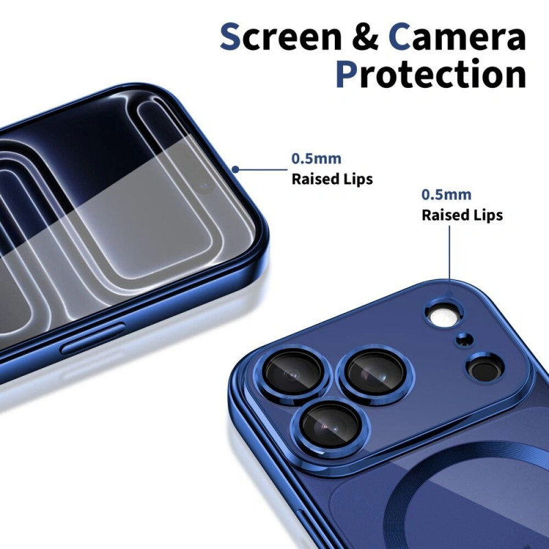 Tech-Protect MagFlex MagSafe -kuori Apple iPhone 17 Pro Max -puhelimelle, Shiny Deep Blue