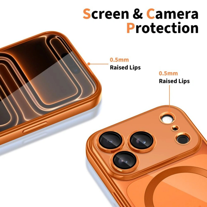 Tech-Protect MagFlex MagSafe -suojakotelo Apple iPhone 17 Pro Max -puhelimelle, Shiny Cosmic Orange