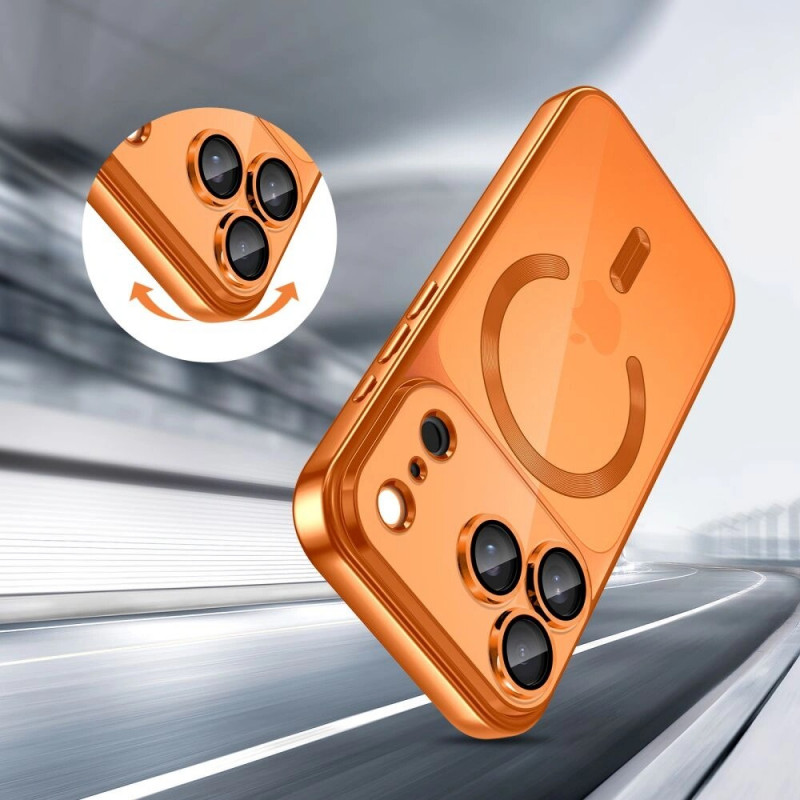 Tech-Protect MagFlex MagSafe -suojakotelo Apple iPhone 17 Pro Max -puhelimelle, Shiny Cosmic Orange