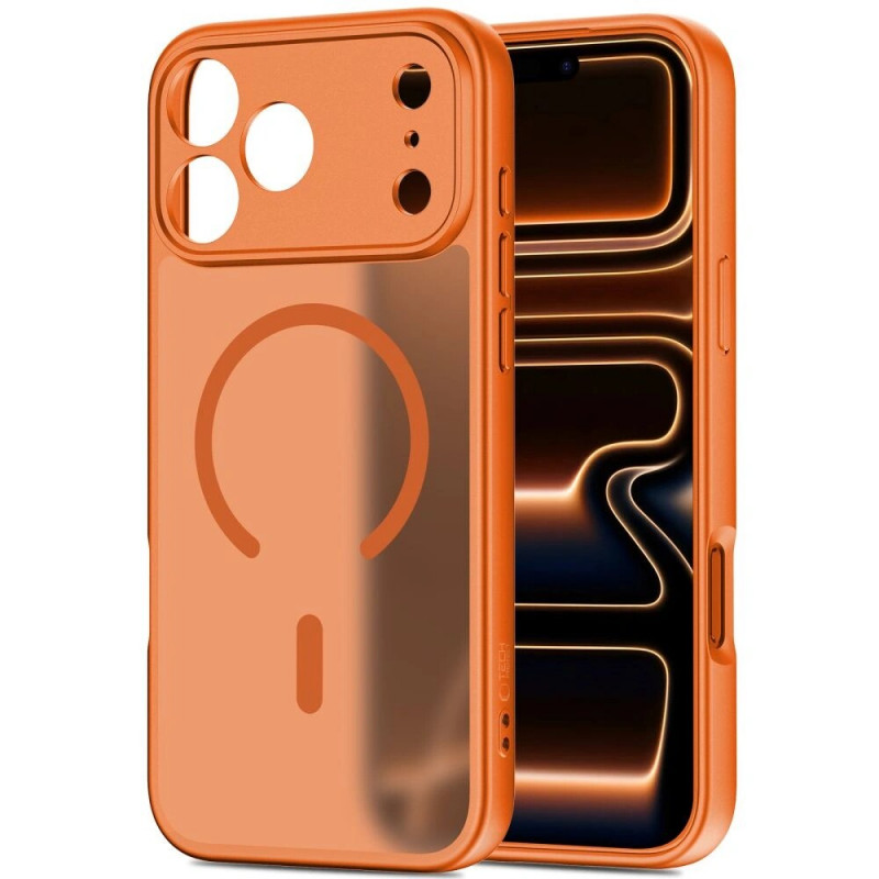 Tech-Protect BasicMag MagSafe -suojakotelo Apple iPhone 17 Pro -puhelimelle, matta Cosmic Orange