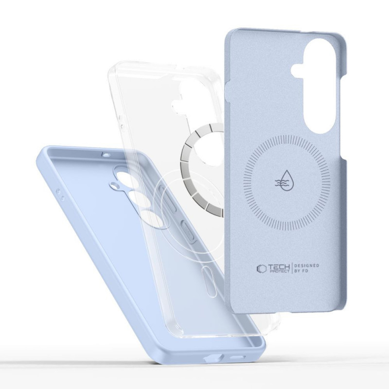 Tech-Protect Silikoninen MagSafe-kuori Samsung Galaxy S26 -puhelimelle, Sky Blue