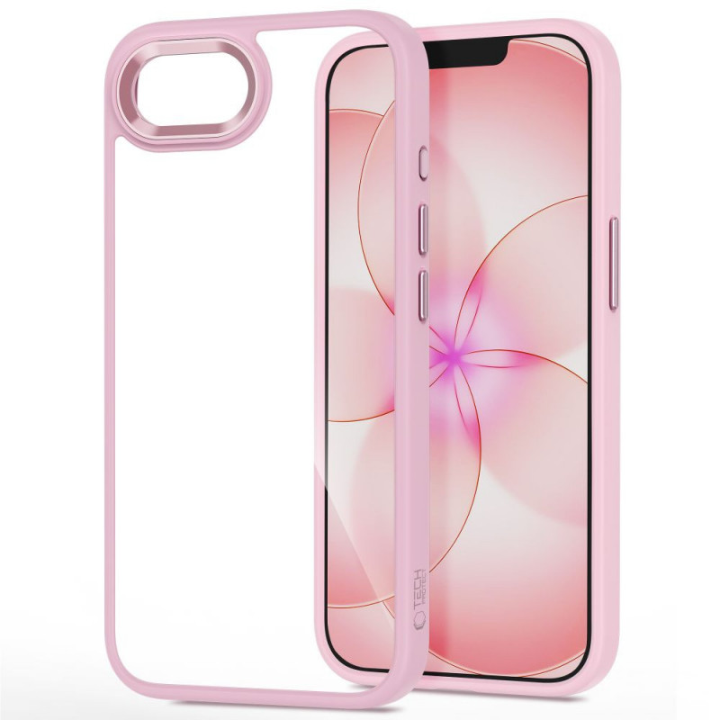 Tech-Protect Magmat -kuori Apple iPhone 16e / 17e -puhelimeen, vaaleanpunainen/kirkas