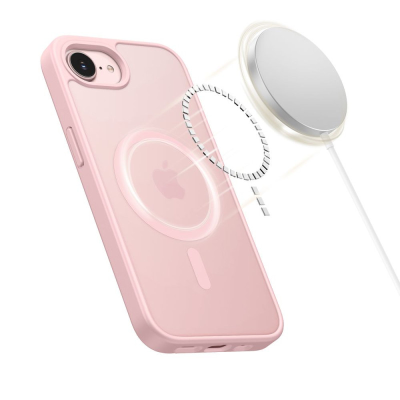 Tech-Protect BasicMag MagSafe -suojakotelo Apple iPhone 16e / 17e -puhelimelle, matta vaaleanpunainen