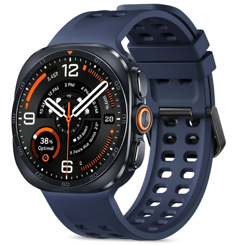 Tech-Protect silikoninen Air-ranneke Samsung Galaxy Watch Ultra 1 / 2 (2024-2026) 47 mm, Navy Blue