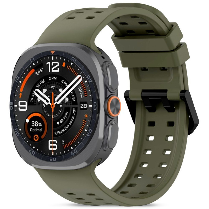 Tech-Protect silikoninen Air-ranneke Samsung Galaxy Watch Ultra 1 / 2 (2024-2026) 47 mm, oliivinvihreä