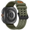Tech-Protect silikoninen Air-ranneke Samsung Galaxy Watch Ultra 1 / 2 (2024-2026) 47 mm, oliivinvihreä