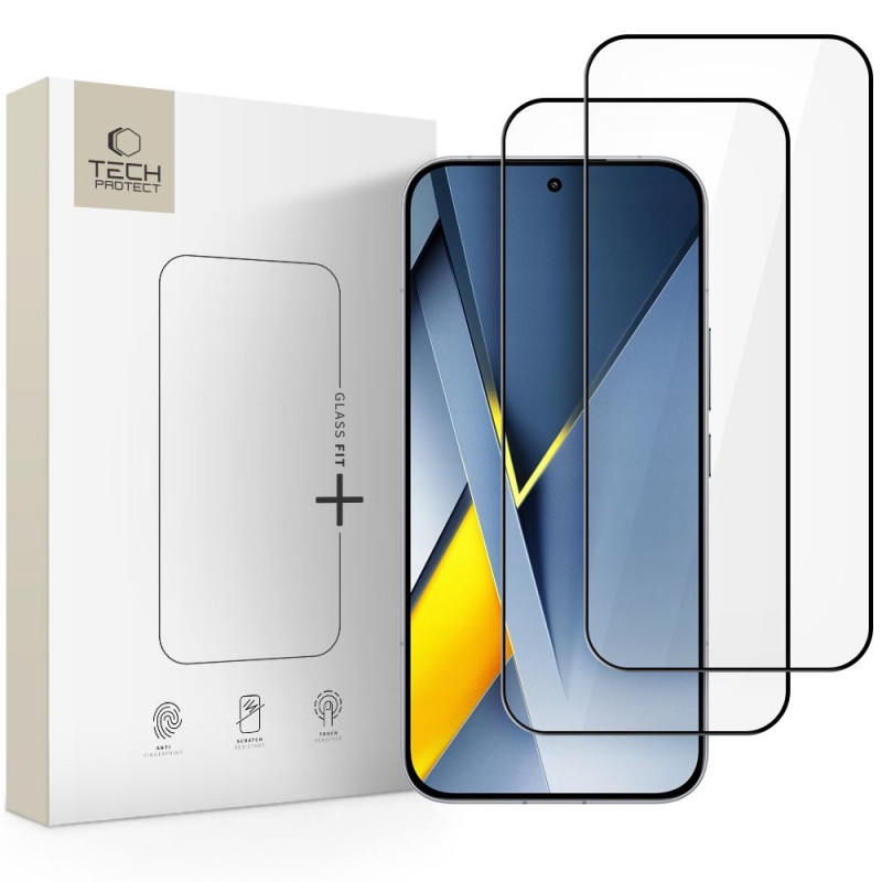 Tech-Protect Glass Fit+ karkaistu lasi Xiaomi Poco F8 Ultra THP5047, musta (2 kpl)