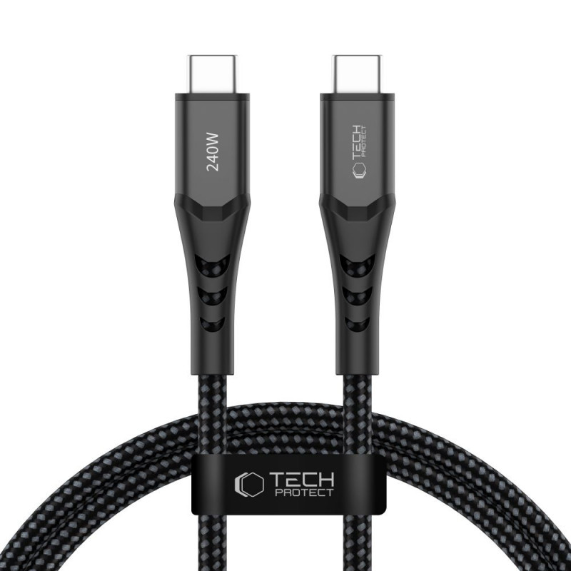 Tech-Protect Ultraboost UB11T USB-C - USB-C -kaapeli PD 240W, 100 cm, musta