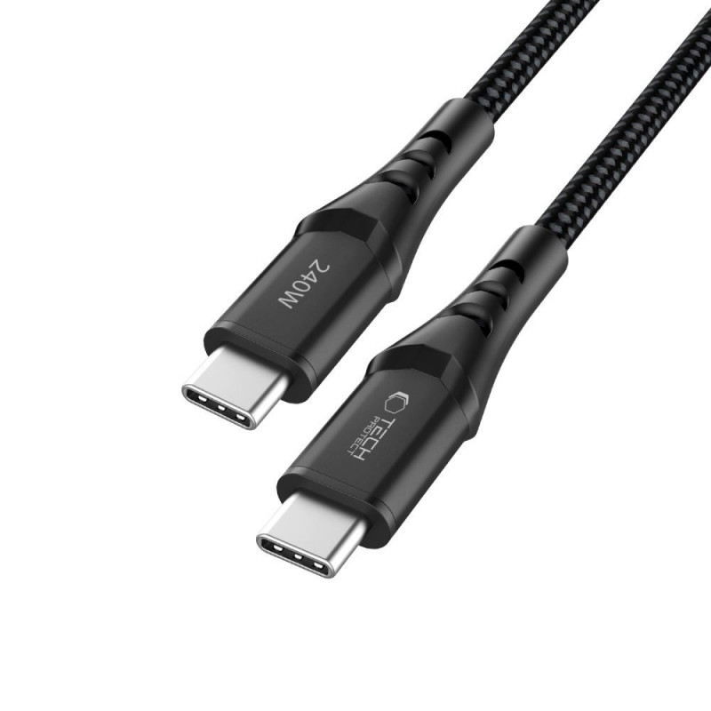 Tech-Protect Ultraboost UB11T USB-C - USB-C-kaapeli PD 240W, 200 cm, musta
