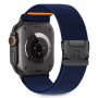 Tech-Protect nailoninen solkiranneke Apple Watch 6 / 7 / 8 / 9 / 10 / SE / Ultra 1 / 2 44/45/46/49 mm, laivastonsininen