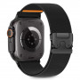 Tech-Protect nailoninen solkiranneke Apple Watch 6 / 7 / 8 / 9 / 10 / SE / Ultra 1 / 2 44/45/46/49 mm, musta