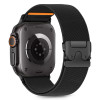 Tech-Protect nailoninen solkiranneke Apple Watch 6 / 7 / 8 / 9 / 10 / SE / Ultra 1 / 2 44/45/46/49 mm, musta