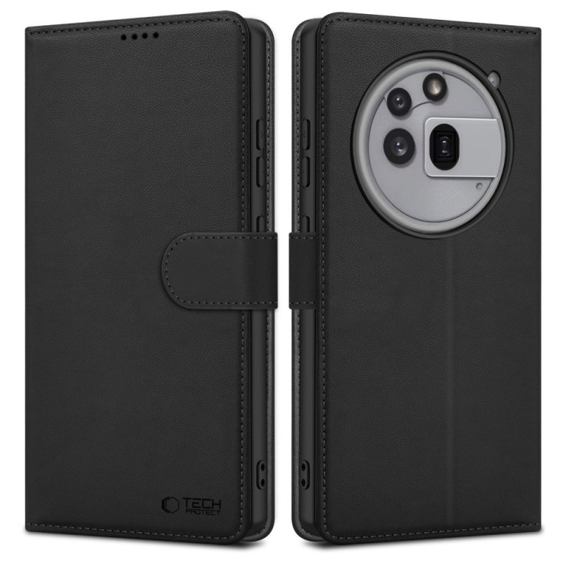 Tech-Protect lompakkokotelo Nothing Phone 3a Pro -puhelimelle, matta musta