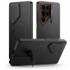 Tech-Protect Kevlar Aura MagSafe -suojakotelo Samsung Galaxy S25 Ultra -puhelimelle, musta/oranssi