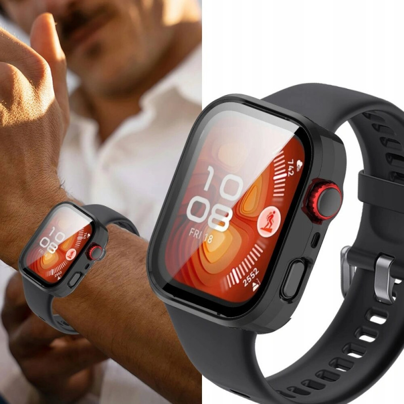 Tech-Protect Defense -suojakotelo Huawei Watch Fit 4 -kellolle, kirkas