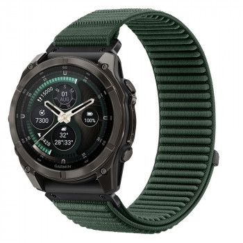 Tech-Protect NylonLoop Garmin Fenix 5X / 5X Plus / 6X / 6X Pro / 7X / 8 / 8 Pro / 9 / 9 Pro -kellonranneke (51 mm), Military Green