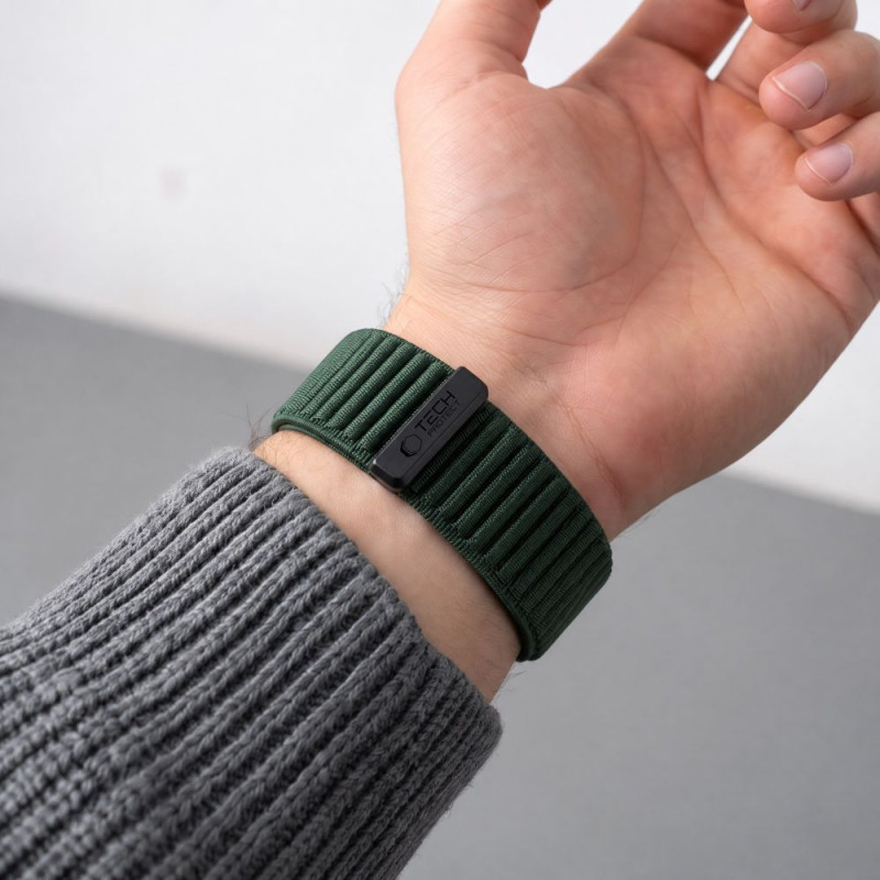 Tech-Protect NylonLoop Garmin Fenix 5X / 5X Plus / 6X / 6X Pro / 7X / 8 / 8 Pro / 9 / 9 Pro -kellonranneke (51 mm), Military Green