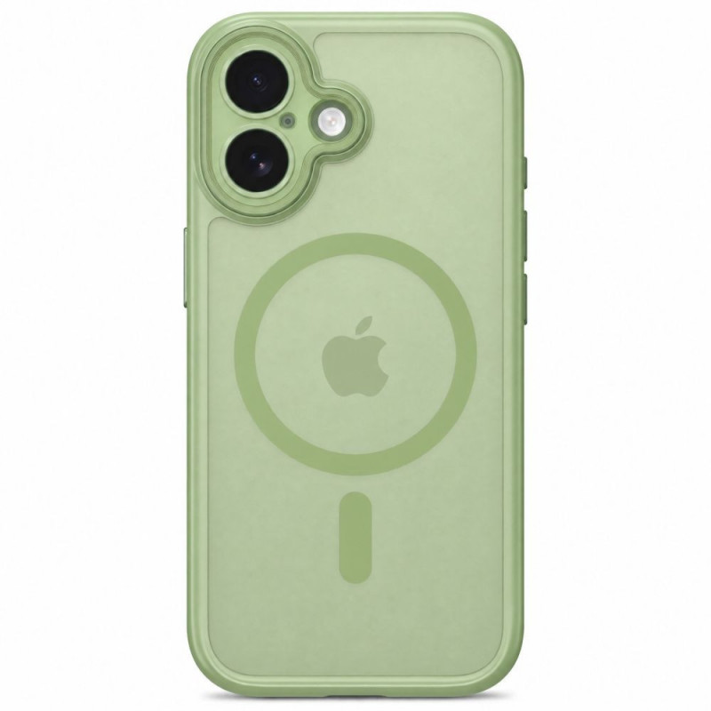Tech-Protect MagPeak MagSafe CC -suojakotelo Apple iPhone 17:lle, matta sage