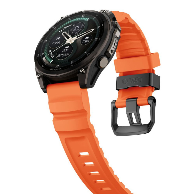 Tech-Protect Motion Garmin Fenix 5X / 5X Plus / 6X / 6X Pro / 7X / 8 / 8 Pro / 9 / 9 Pro -kellonranneke (47 mm), signal oranssi