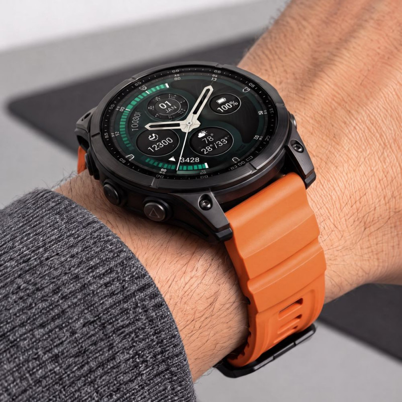 Tech-Protect Motion Garmin Fenix 5X / 5X Plus / 6X / 6X Pro / 7X / 8 / 8 Pro / 9 / 9 Pro -kellonranneke (47 mm), signal oranssi