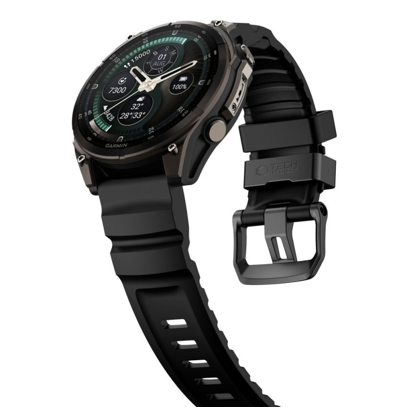 Tech-Protect Motion Garmin Fenix 5X / 5X Plus / 6X / 6X Pro / 7X / 8 / 8 Pro / 9 / 9 Pro -kellonranneke (51 mm), musta