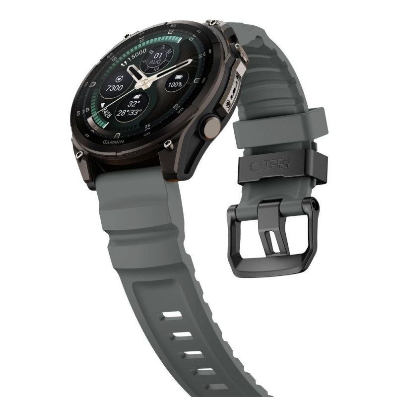 Tech-Protect Motion Garmin Fenix 5X / 5X Plus / 6X / 6X Pro / 7X / 8 / 8 Pro / 9 / 9 Pro -kellonranneke (51 mm), Storm Grey