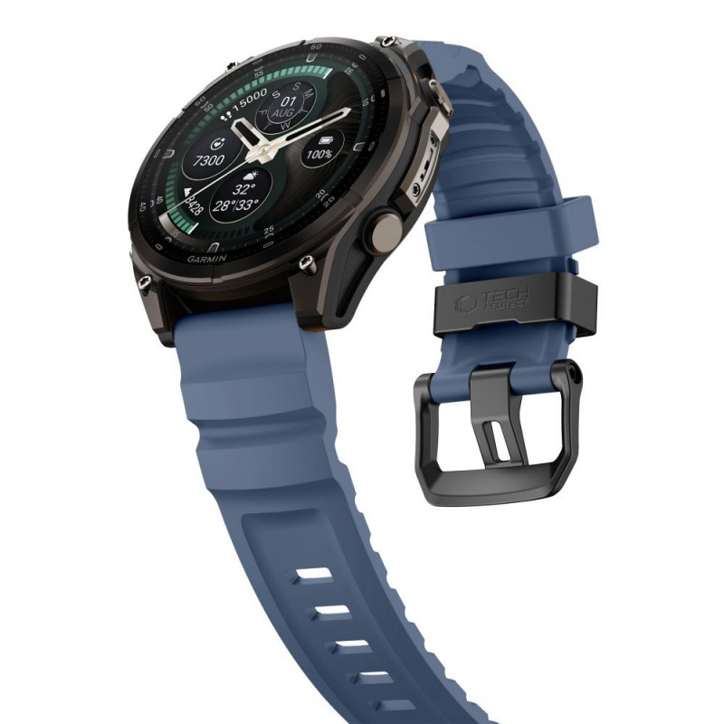 Tech-Protect Motion Garmin Fenix 5X / 5X Plus / 6X / 6X Pro / 7X / 8 / 8 Pro / 9 / 9 Pro -kellonranneke (51 mm), Nautical Blue