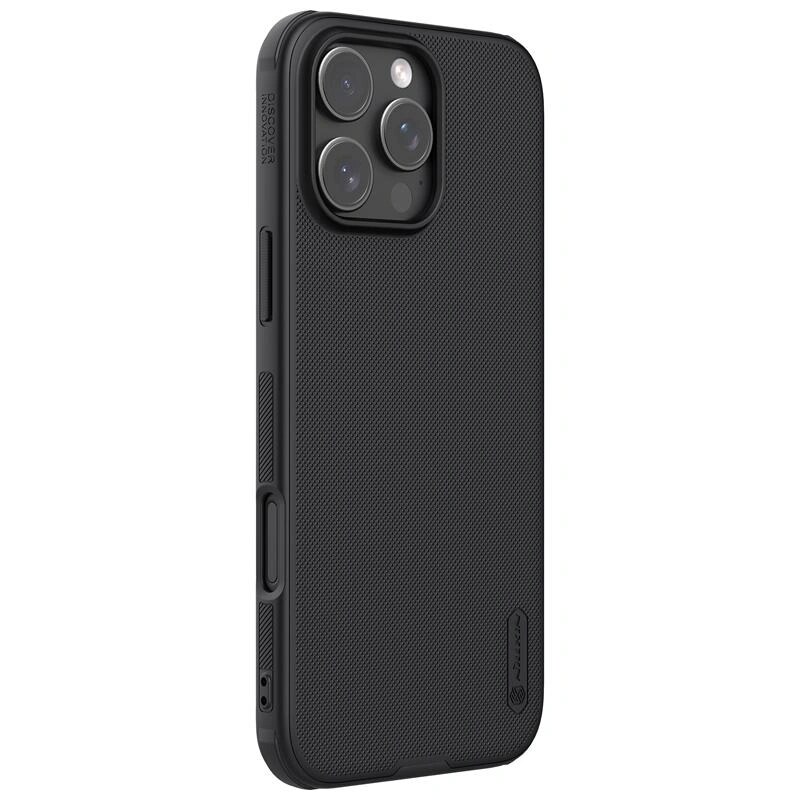 Nillkin Super Frosted Shield Pro -suojakotelo Apple iPhone 16 Pro -puhelimelle, musta