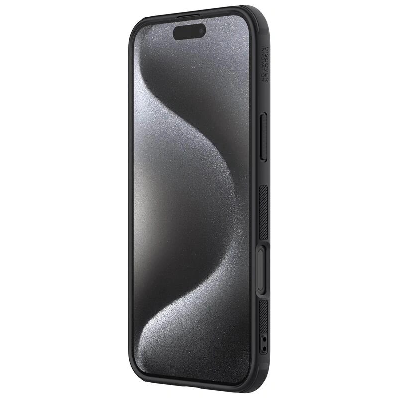 Nillkin Super Frosted Shield Pro -suojakotelo Apple iPhone 16 Pro -puhelimelle, musta