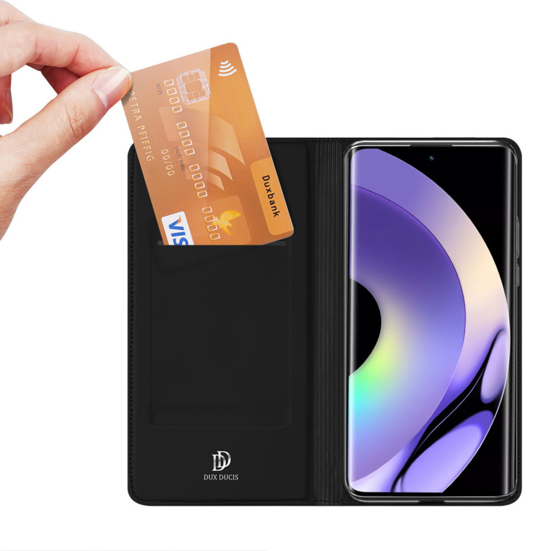 Dux Ducis Skin Pro -läppäsuojakotelo Realme 10 Pro -puhelimelle, musta