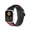 Dux Ducis Outdoor Version nailonranneke Apple Watch Ultra, SE, 8, 7, 6, 5, 4, 3, 2, 1 (49, 45, 44, 42 mm), musta ja punainen