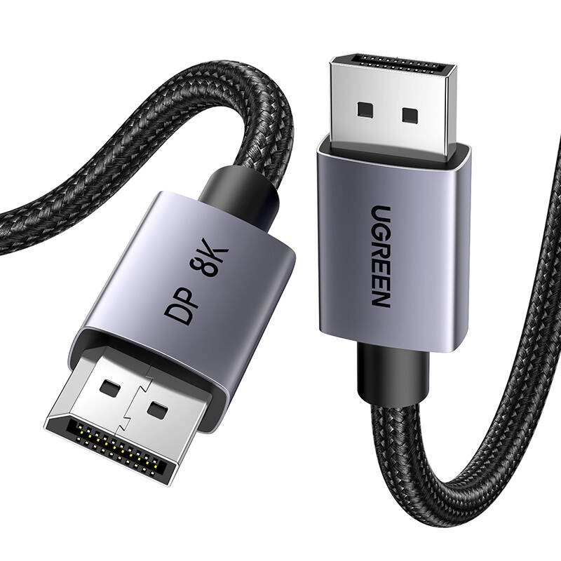 Ugreen DP120 DisplayPort 1.4 -kaapeli, 8K 60 Hz, 32.4 Gbps, 3 m, musta