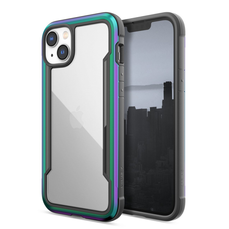 X-Doria Raptic Shield -suojakotelo Apple iPhone 14 Plus / 15 Plus -puhelimelle, Iridescent