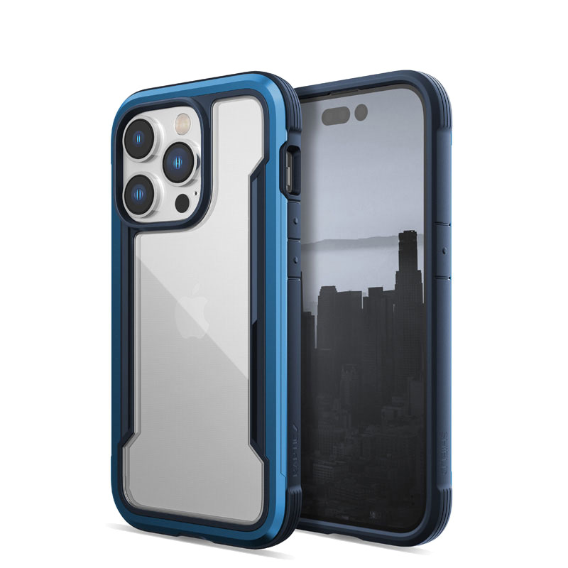 X-Doria Raptic Shield -suojakotelo Apple iPhone 14 Pro -puhelimelle, merensininen