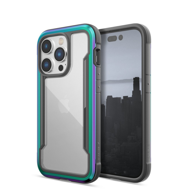 X-Doria Raptic Shield -suojakotelo Apple iPhone 14 Pro -puhelimelle, Iridescent