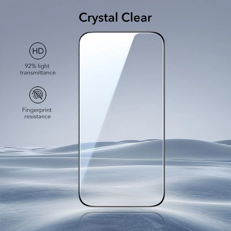 ESR UltraFit karkaistu lasi -näytönsuojus Apple iPhone 17 Pro Max / 18 Pro Max -puhelimelle, ESR925, kirkas (2 kpl)