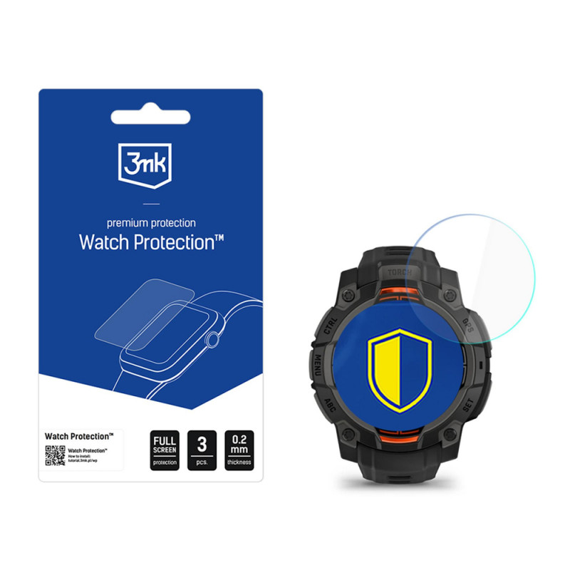 3MK FlexibleGlass Watch Garmin Instinct 3 Tactical Edition 45 mm (Solar) hybridinäytönsuojakalvo