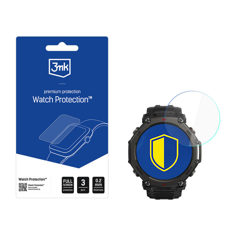 3mk FlexibleGlass Watch hybridinäyttösuoja Amazfit T-Rex 3 Pro 44 mm