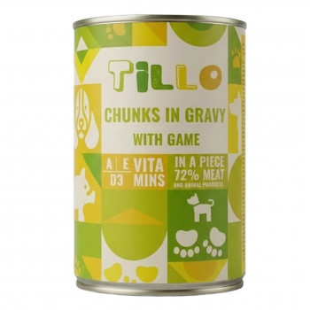 TILLO Chunks in gravy Game märkä koiranruoka, 415 g