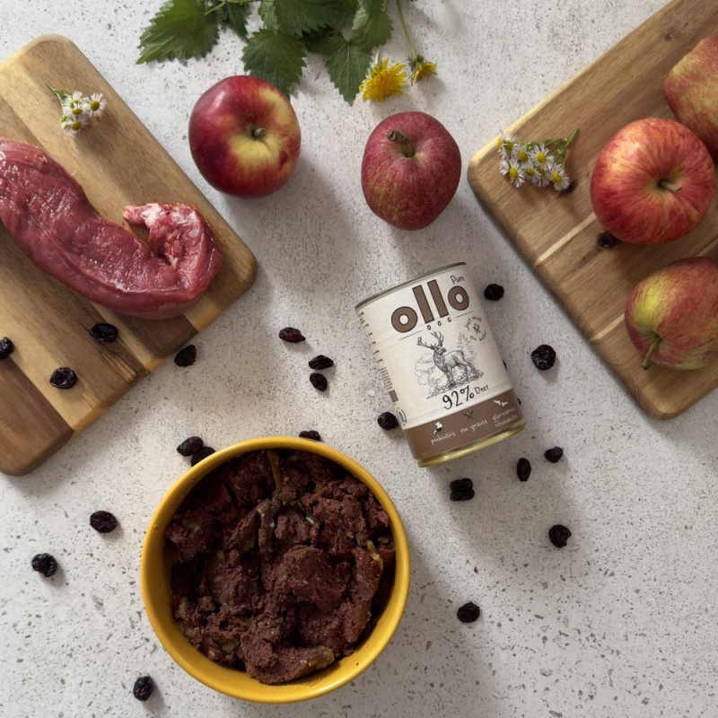 OLLO Pure Deer märkä koiranruoka, 850 g