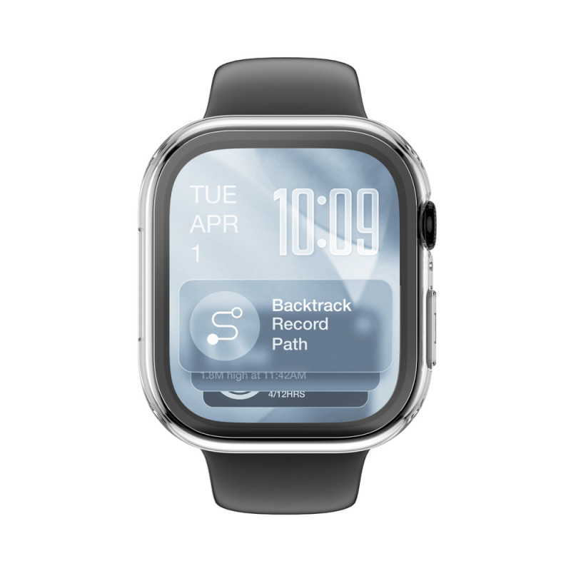 AmazingThing Radix FullGuard lasinen näytönsuojus ja kotelo Apple Watch Series 11 46 mm -kellolle, kirkas