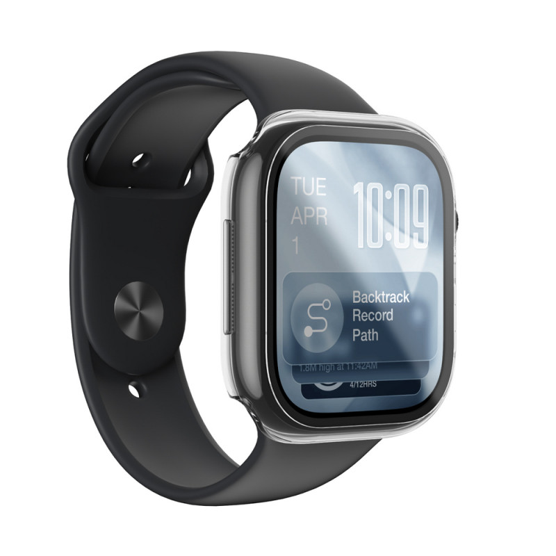 AmazingThing Radix FullGuard lasinen näytönsuojus ja kotelo Apple Watch Series 11 46 mm -kellolle, kirkas
