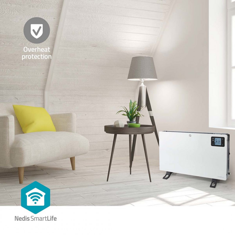 Nedis SmartLife HTCO50WTW -sähkölämmitin, 2000 W, valkoinen