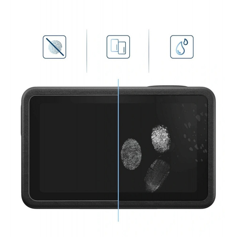 Tech-Protect Glass Fit+ karkaistu lasi DJI Osmo Action 5 Pro -kameraan, kirkas (2 kpl)